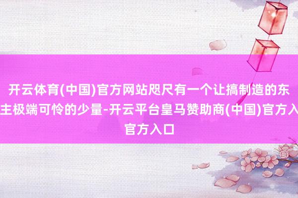 开云体育(中国)官方网站咫尺有一个让搞制造的东谈主极端可怜的少量-开云平台皇马赞助商(中国)官方入口